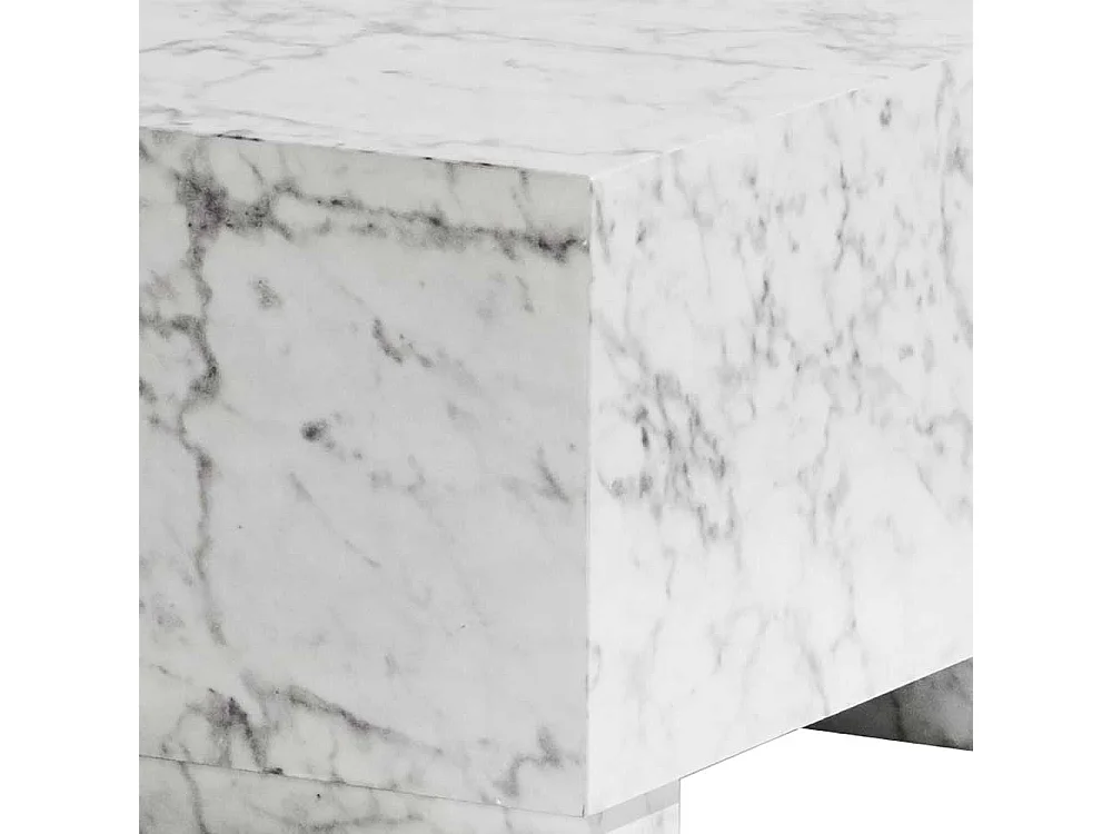 Wohnzimmer Tisch Couchtisch in Marmor Optik Hochglanz