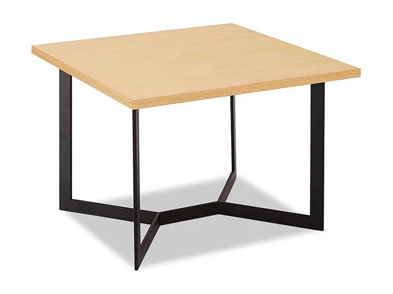 Retro Sofatisch mit Eiche furniert quadratisch