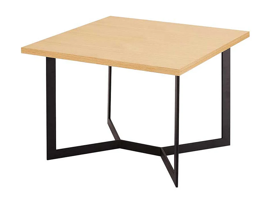 Retro Sofatisch mit Eiche furniert quadratisch