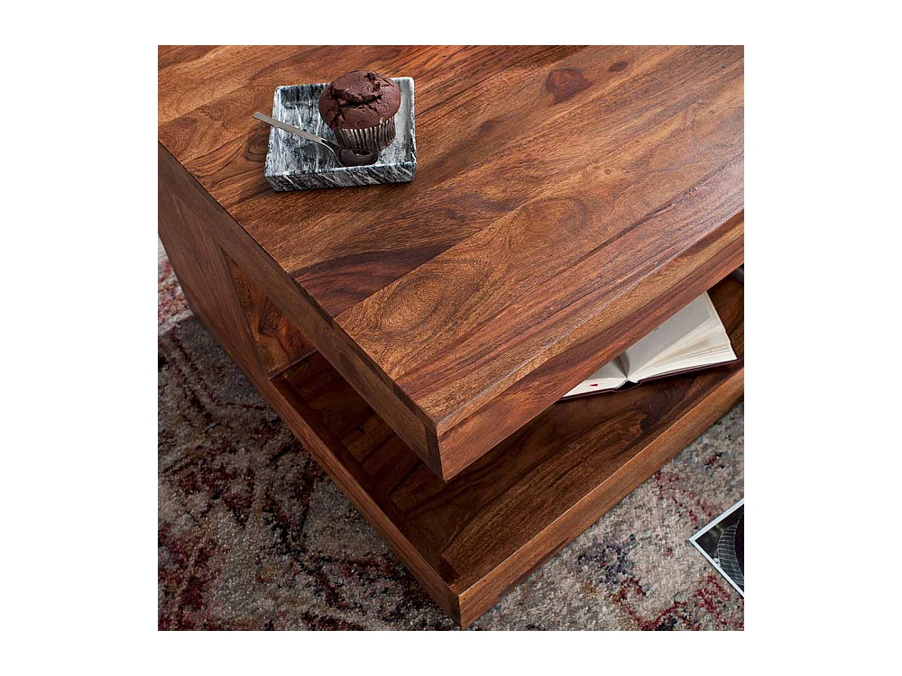 Couchtisch Sheesham Massivholz 90 cm breit 40 cm hoch