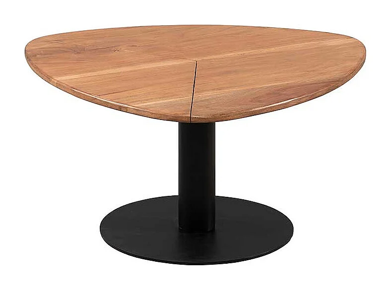 Couchtisch Holztisch massiv in Schwarz und Akaziefarben