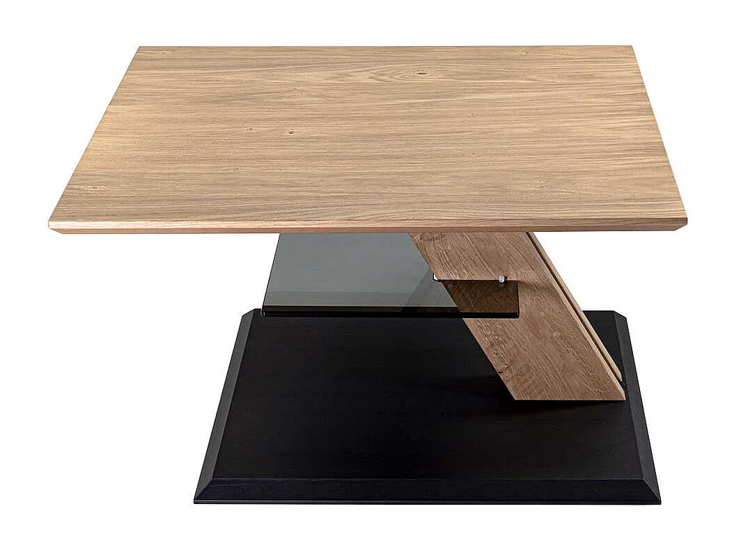 Verstellbarer Designcouchtisch in Wildeiche Bianco und Anthrazit Made in Germany