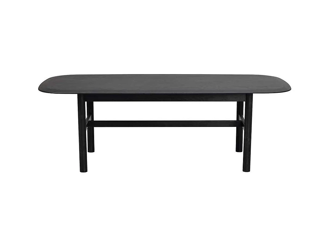 Schwarzer Couchtisch in modernem Design Eiche Massivholz