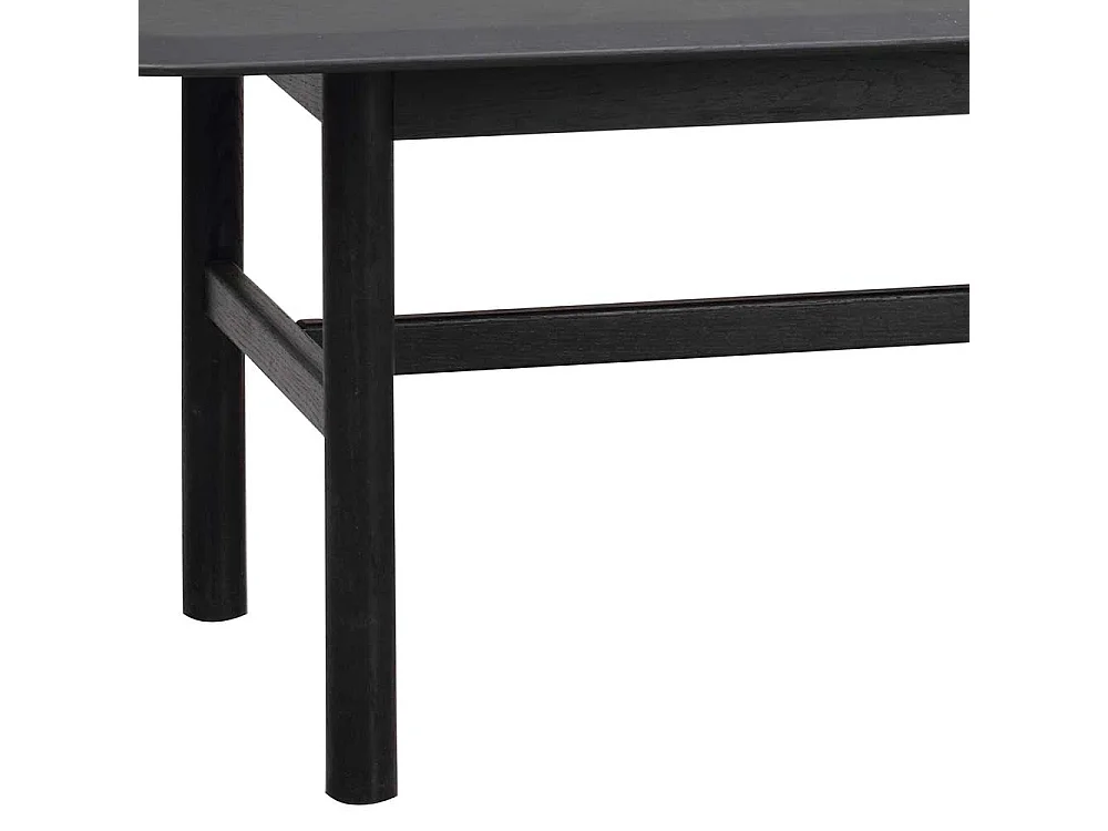 Schwarzer Couchtisch in modernem Design Eiche Massivholz