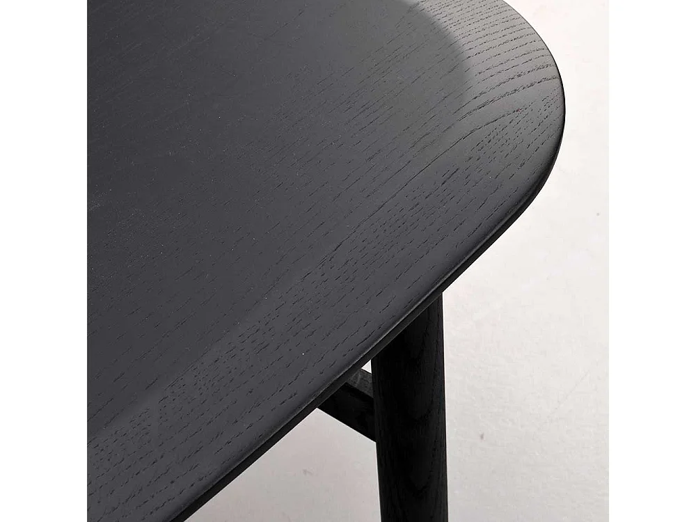 Schwarzer Couchtisch in modernem Design Eiche Massivholz