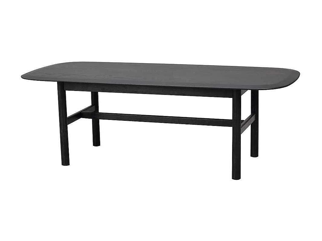 Schwarzer Couchtisch in modernem Design Eiche Massivholz