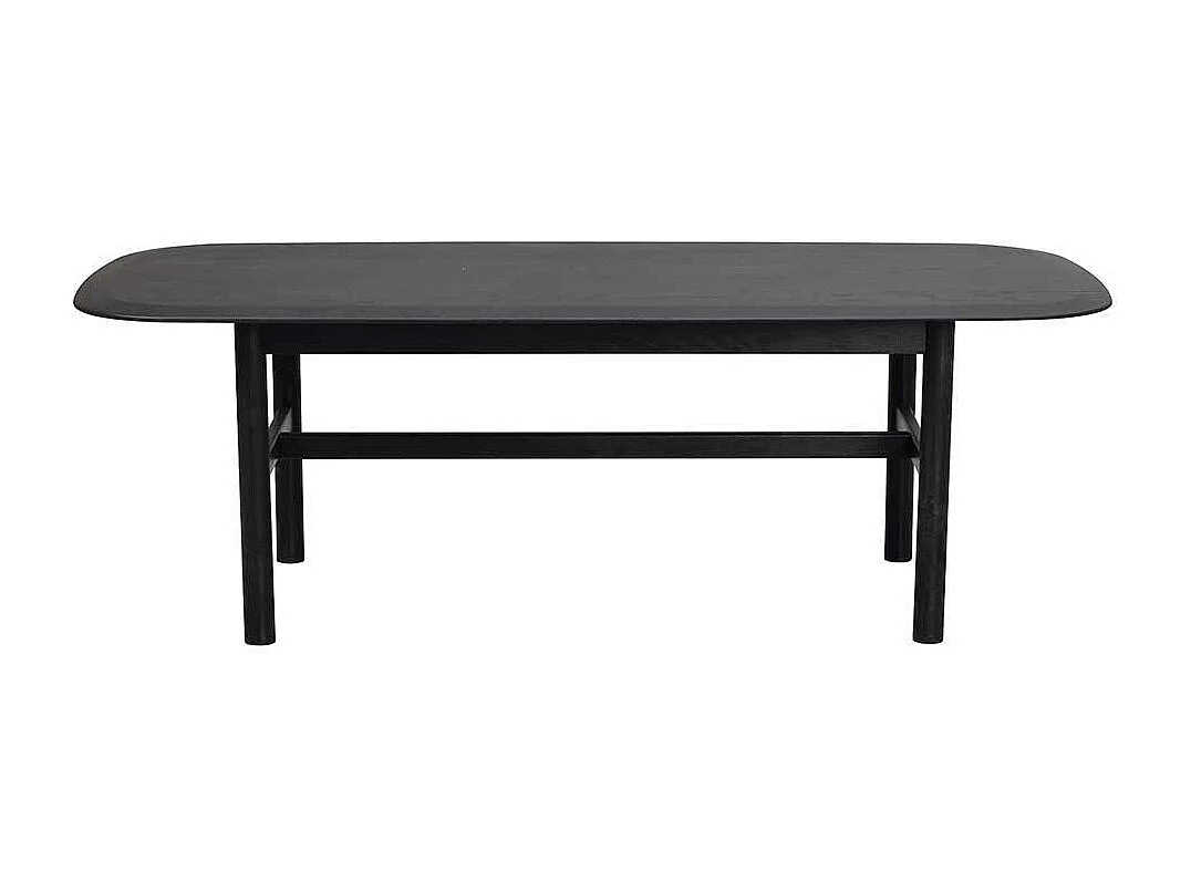 Schwarzer Couchtisch in modernem Design Eiche Massivholz