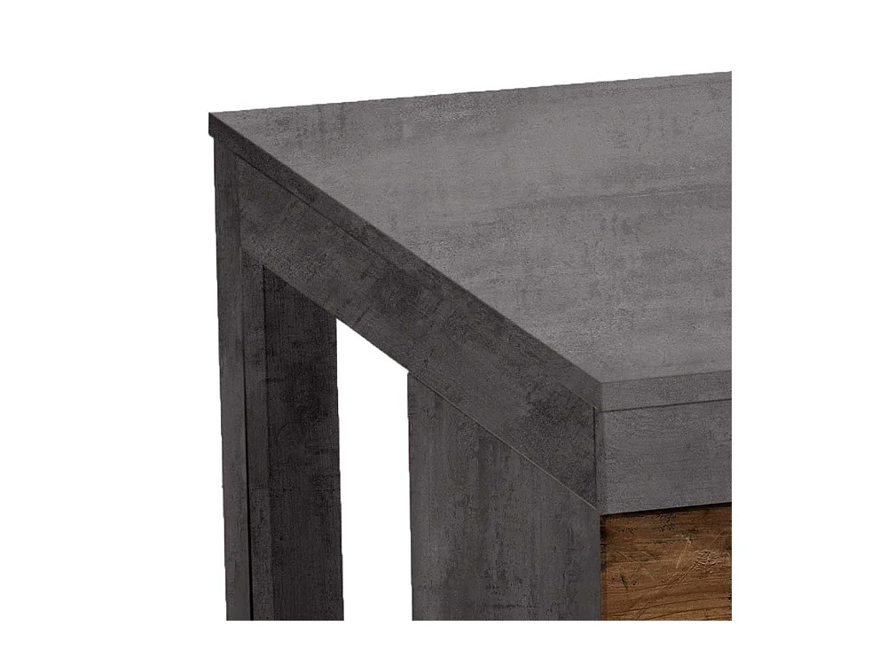Sofa Tisch modern in Beton Grau quadratisch 80x46x80 cm