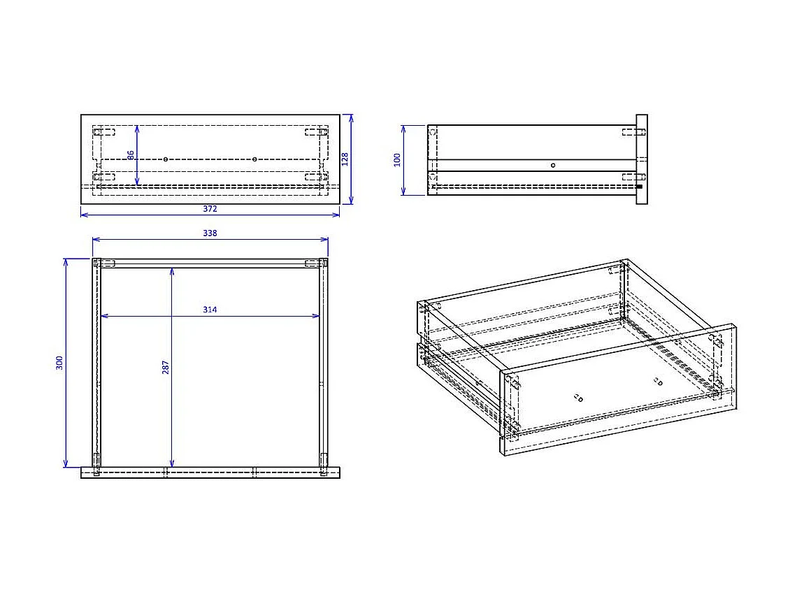 Sofa Tisch modern in Beton Grau quadratisch 80x46x80 cm