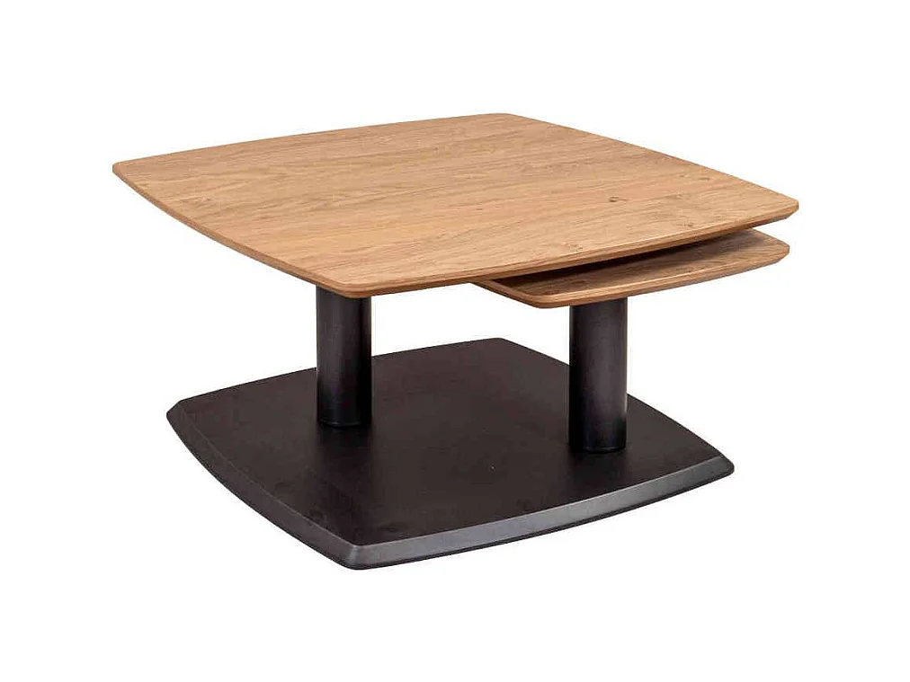 Couchtisch verstellbar in Wildeichefarben Anthrazit