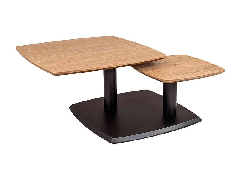 Couchtisch verstellbar in Wildeichefarben Anthrazit