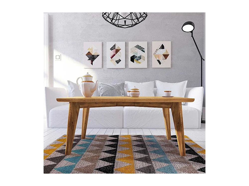 Holz Couchtisch aus Wildeiche Massivholz geölt