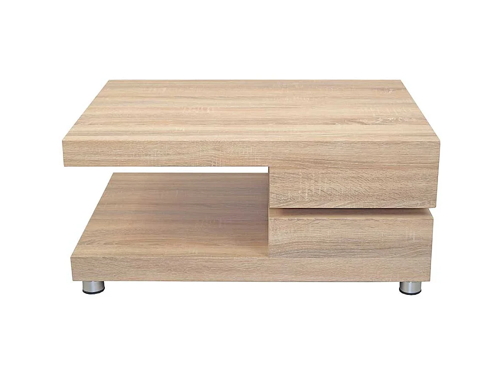 Couchtisch in Sonoma Eiche schwenkbarer Tischplatte