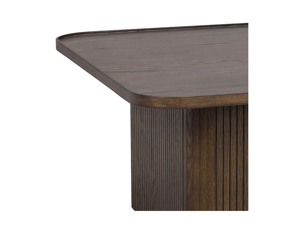 Couchtisch Designercouchtisch in Eiche dunkel mit Holzwerkstoff Oberfläche