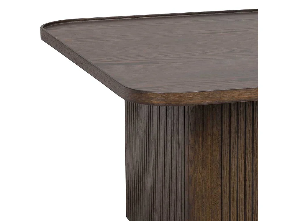 Couchtisch Designercouchtisch in Eiche dunkel mit Holzwerkstoff Oberfläche