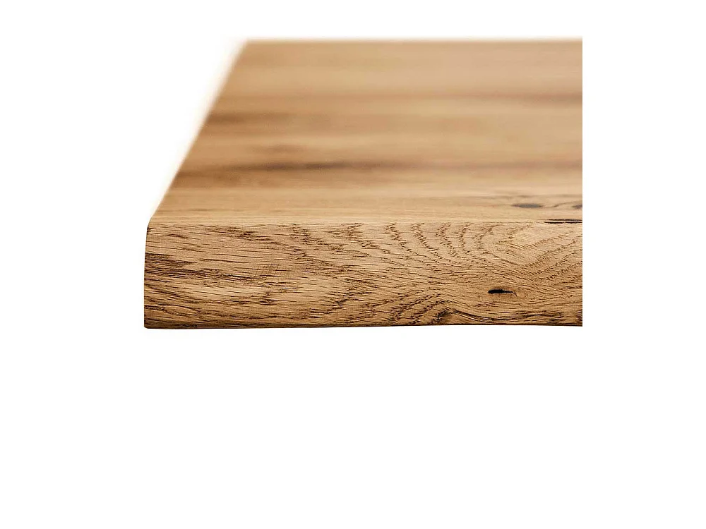 Couchtisch aus Wildeiche Massivholz und Stahl Loft Design