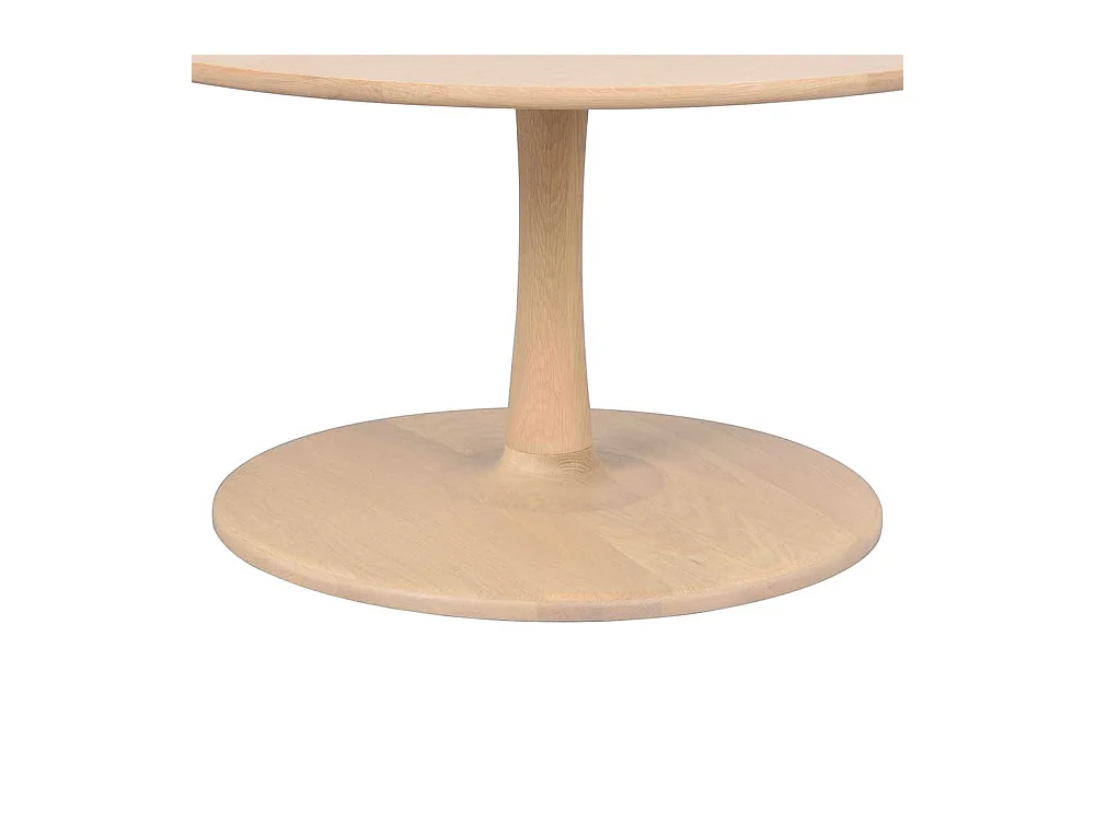 Couchtisch Salontisch in runder Form mit Tellerfußgestell