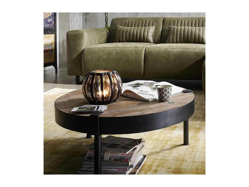 Factory Style Couchtisch mit Dreifußgestell runder Tischplatte