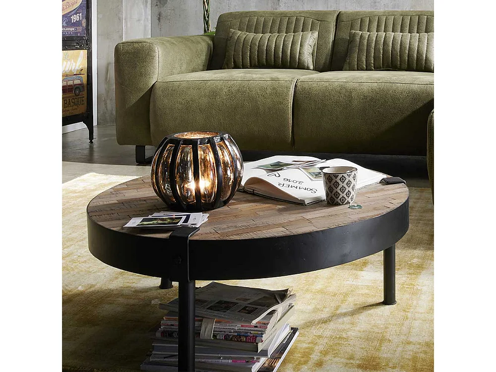 Factory Style Couchtisch mit Dreifußgestell runder Tischplatte