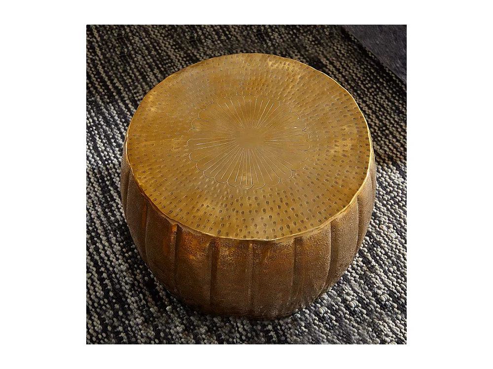 Design Couchtisch in Goldfarben lackiert 60 cm breit