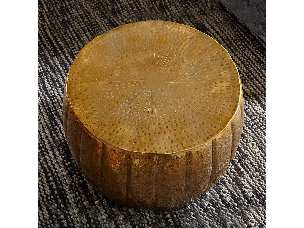 Design Couchtisch in Goldfarben lackiert 60 cm breit