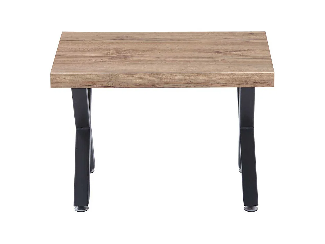 Rustikaler Couchtisch in Wildeichefarben Schwarz