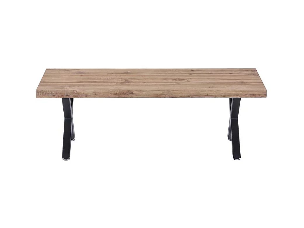 Rustikaler Couchtisch in Wildeichefarben Schwarz