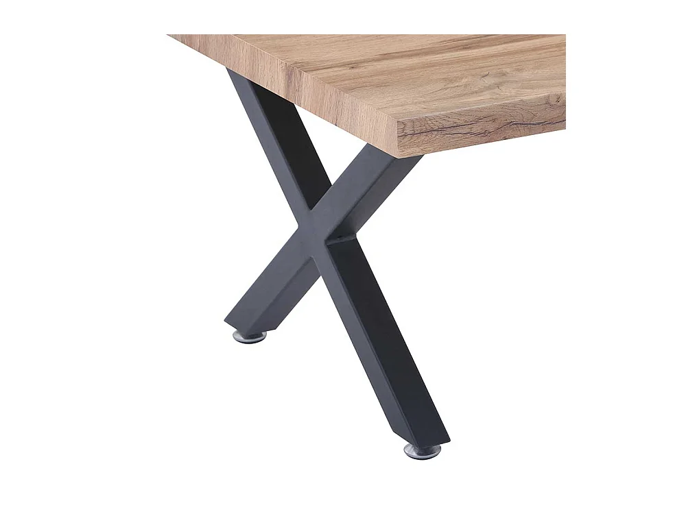 Rustikaler Couchtisch in Wildeichefarben Schwarz