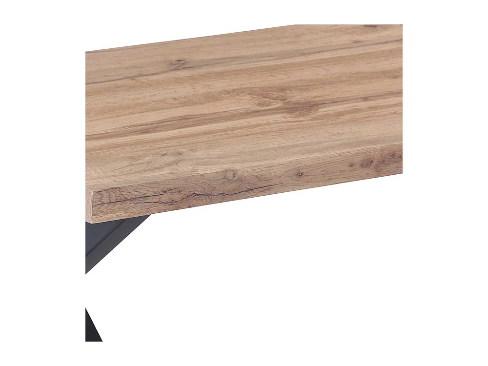 Rustikaler Couchtisch in Wildeichefarben Schwarz