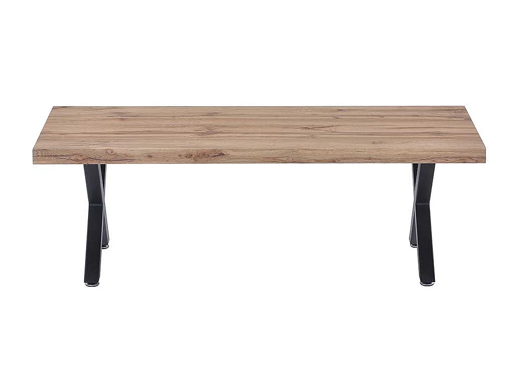 Rustikaler Couchtisch in Wildeichefarben Schwarz