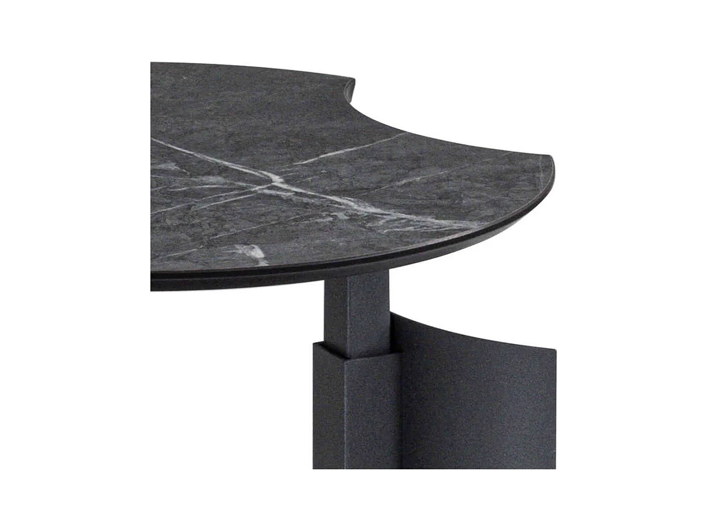 Couchtisch in Anthrazit runder Tischplatte