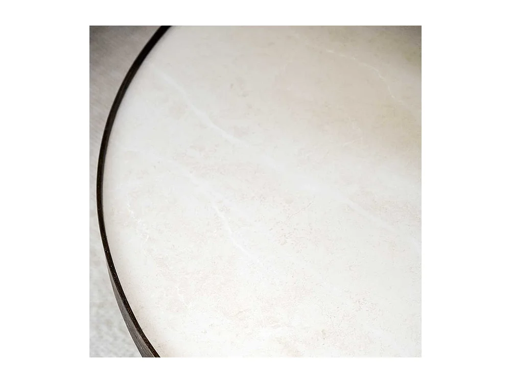 Couchtisch mit Keramikplatte in Beige Eiche dunkelbraun