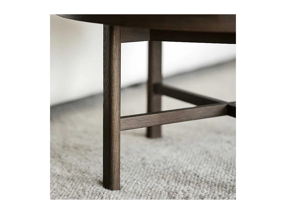 Couchtisch mit Keramikplatte in Beige Eiche dunkelbraun