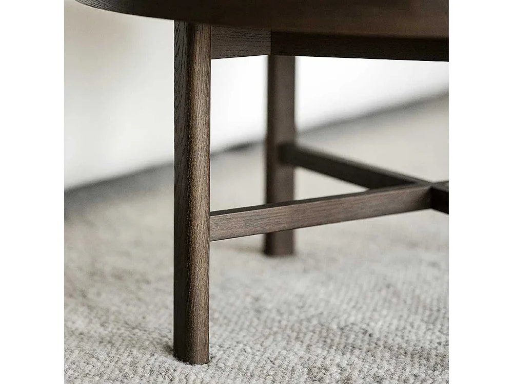 Couchtisch mit Keramikplatte in Beige Eiche dunkelbraun