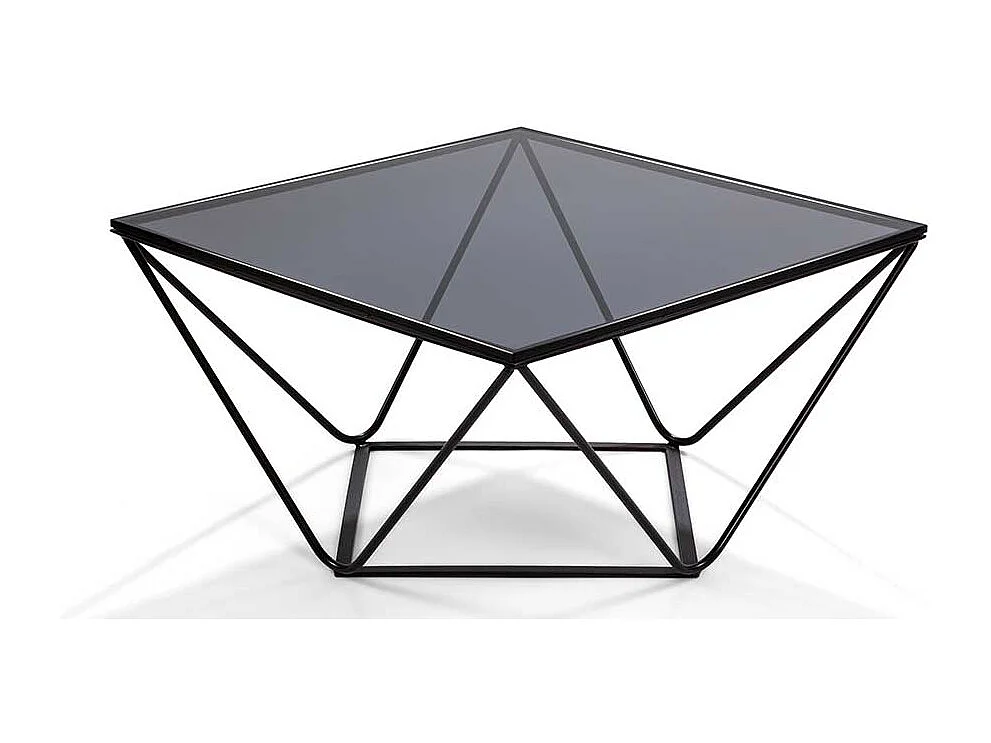 Couchtisch mit Rauchglasplatte 75 cm breit