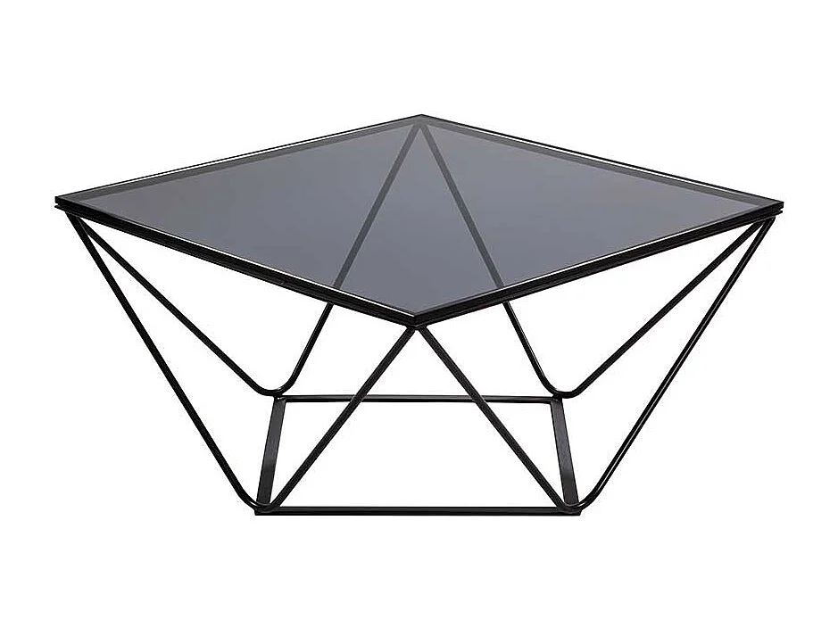 Couchtisch mit Rauchglasplatte 75 cm breit