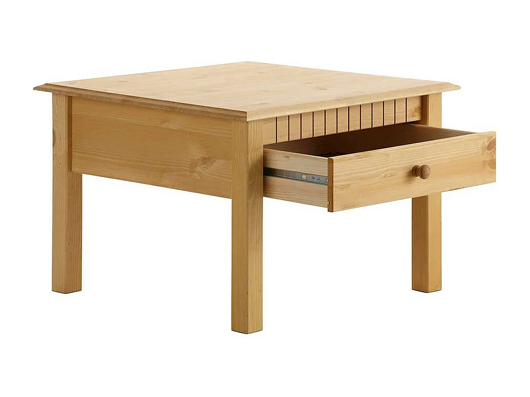 Couchtisch aus Kiefer Massivholz quadratisch