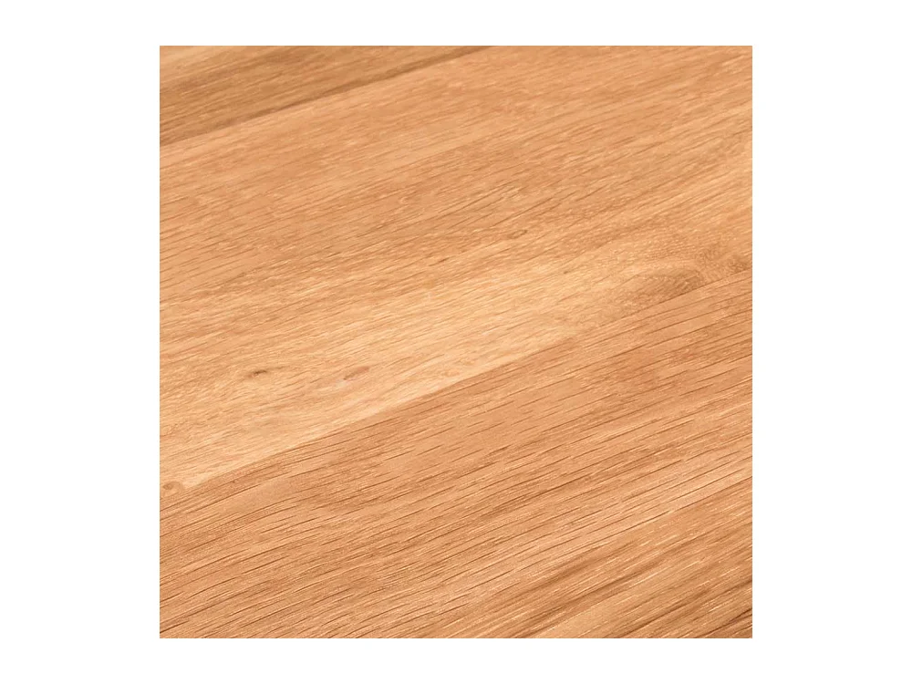 Sofatisch aus Asteiche Massivholz und Metall 70 cm breit