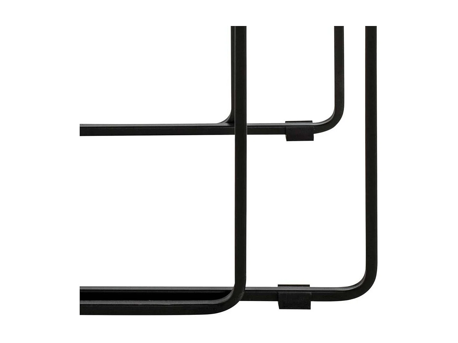 Schwarze Metalltische mit Bügelgestell modernem Design (zweiteilig)