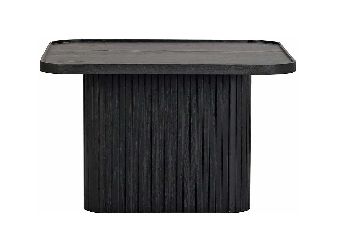 Wohnzimmer Tisch Set in Schwarz quadratischer Tischplatte (zweiteilig)