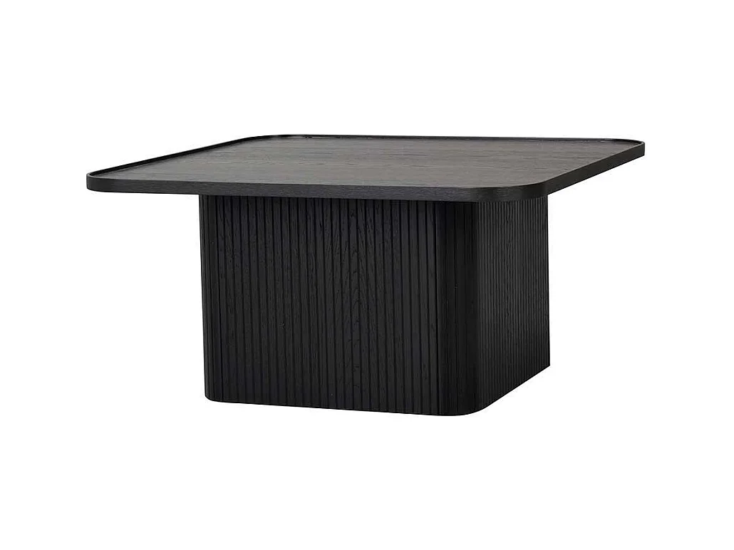 Wohnzimmer Tisch Set in Schwarz quadratischer Tischplatte (zweiteilig)
