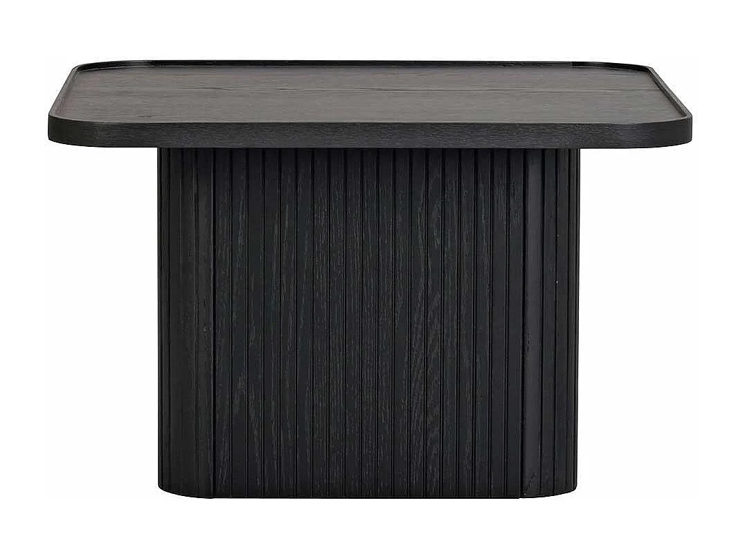 Wohnzimmer Tisch Set in Schwarz quadratischer Tischplatte (zweiteilig)