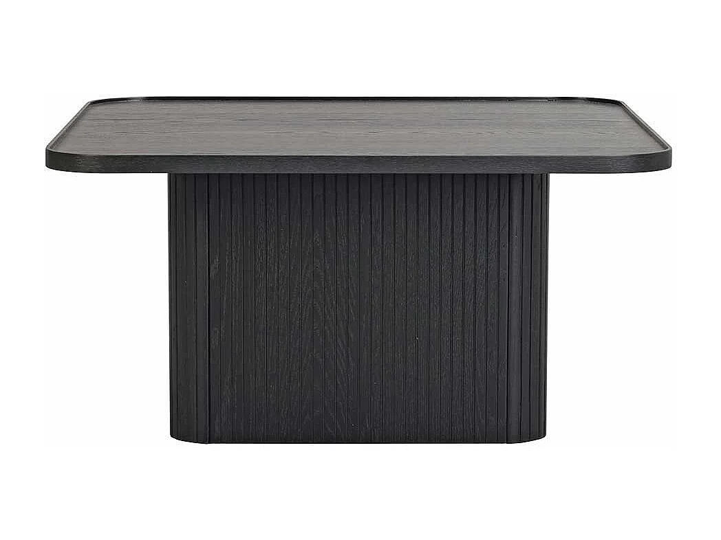 Wohnzimmer Tisch Set in Schwarz quadratischer Tischplatte (zweiteilig)