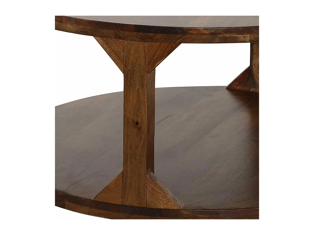 Wohnzimmertisch aus Mangobaum Massivholz rund