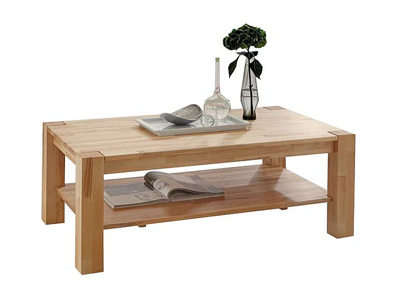 Couchtisch aus Kernbuche Massivholz 45 cm hoch