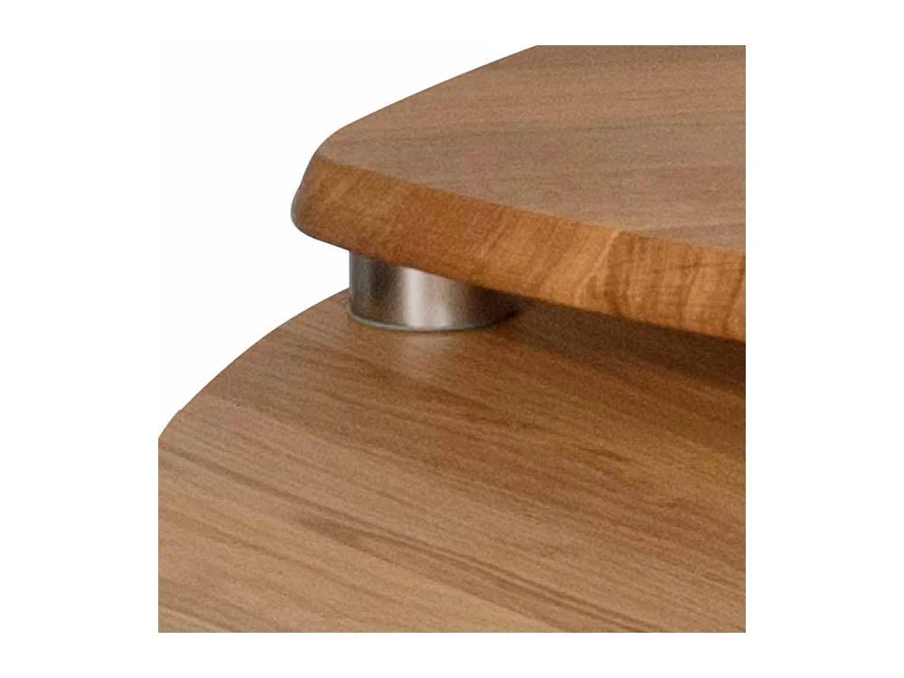 Couchtisch Set aus Wildeiche Massivholz mit Rollen