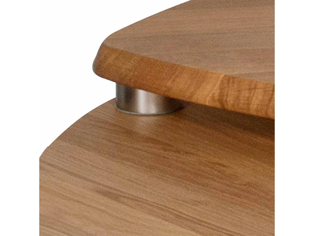 Couchtisch Set aus Wildeiche Massivholz mit Rollen