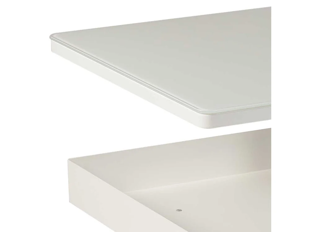 Wohnzimmer Couchtisch in Weiß höhenverstellbar