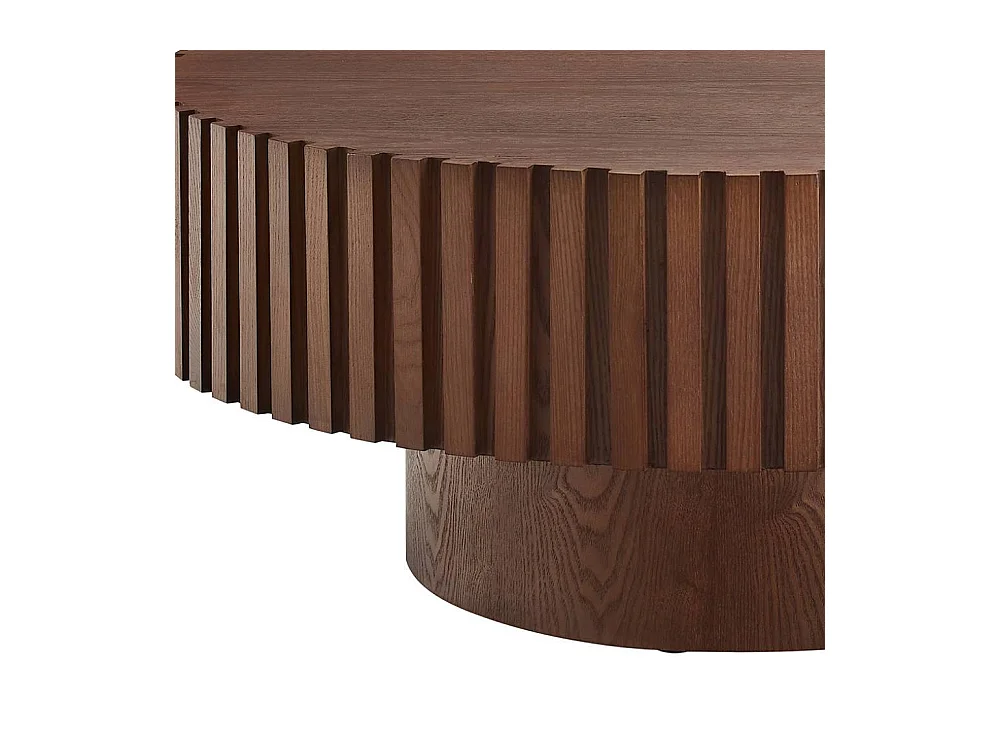 Couchtisch Wohnzimmertisch in Walnussfarben 80 cm breit