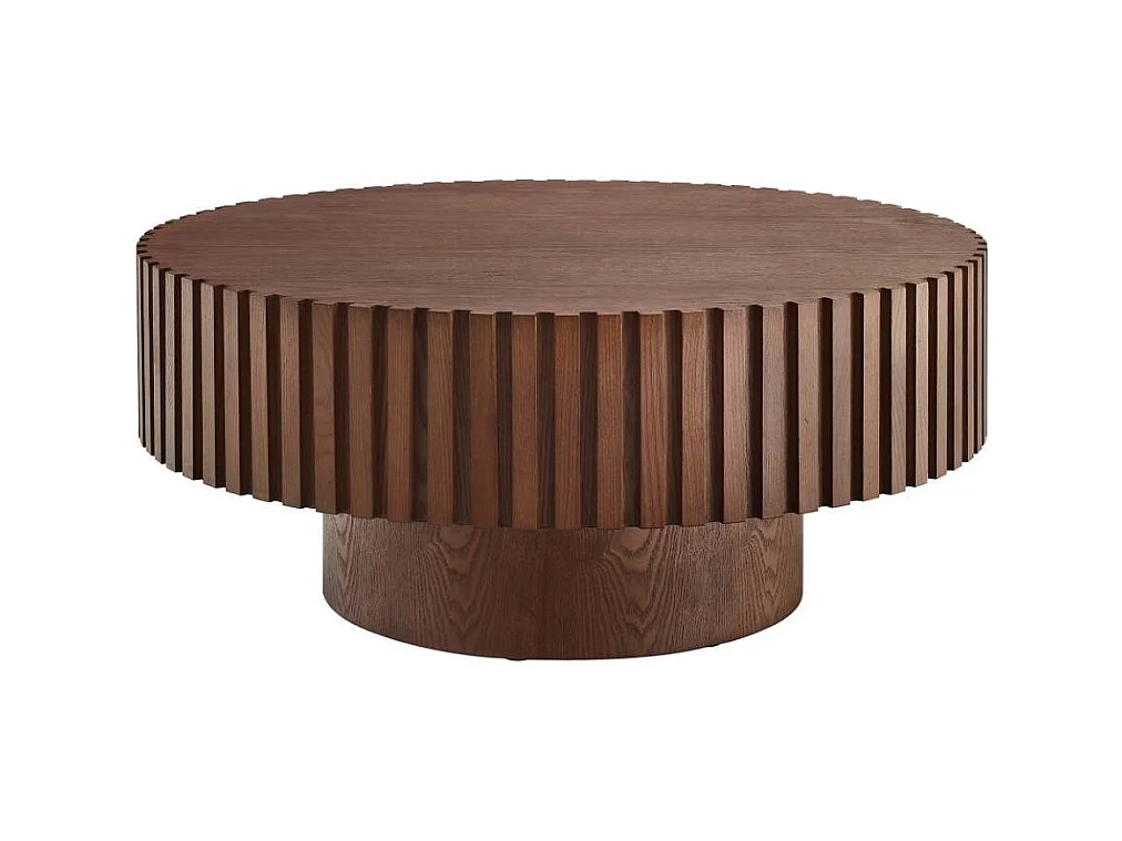 Couchtisch Wohnzimmertisch in Walnussfarben 80 cm breit